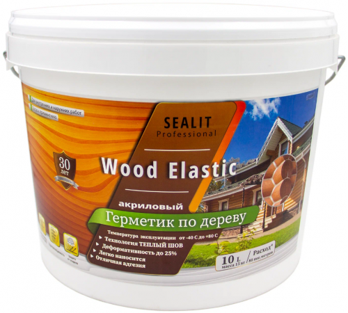 Приобрести ГЕРМЕТИК - Sealit Wood Elastic для работы с деревянными материалами 5 л в Хасавюрте, Республика Дагестан