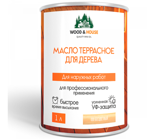 Заказать МАСЛО ТЕРРАСНОЕ ДЛЯ ДЕРЕВА WOOD & HOUSE в Хасавюрте, Республика Дагестан